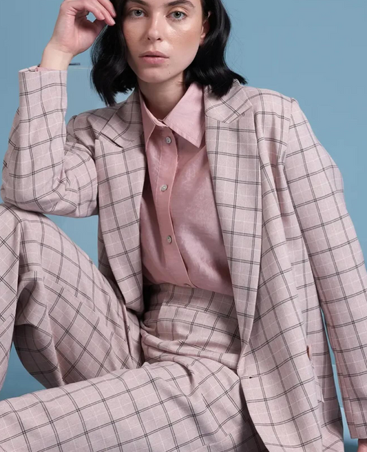 Siren Pink Check Blazer (16)