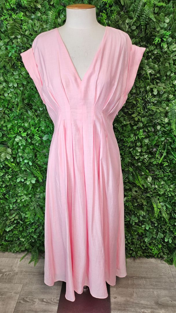 Forever New Pink Pleat Dress (12)