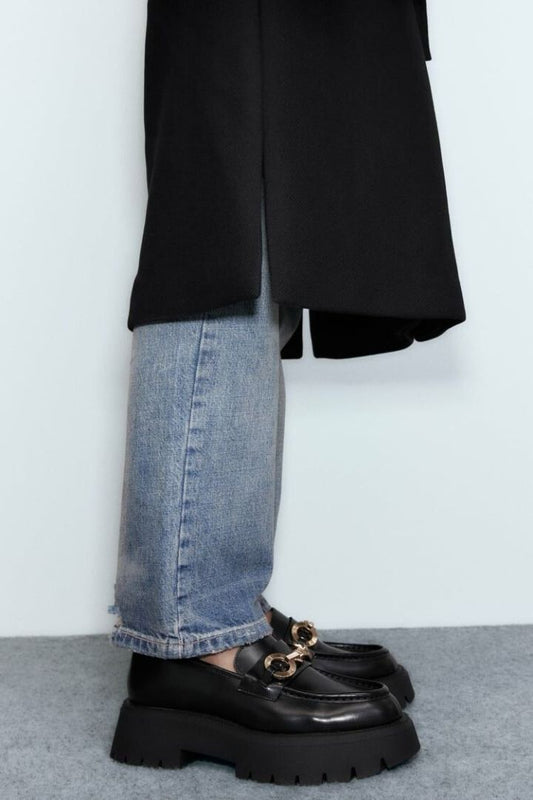 Zara Black Chunky Loafer (38)