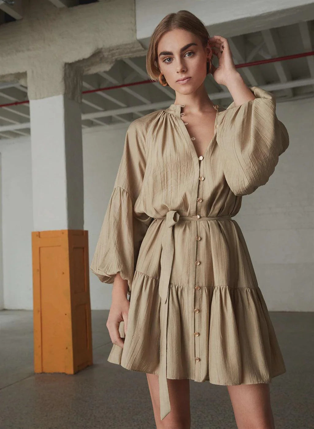 Esmaee Beige Stage Dress (16)