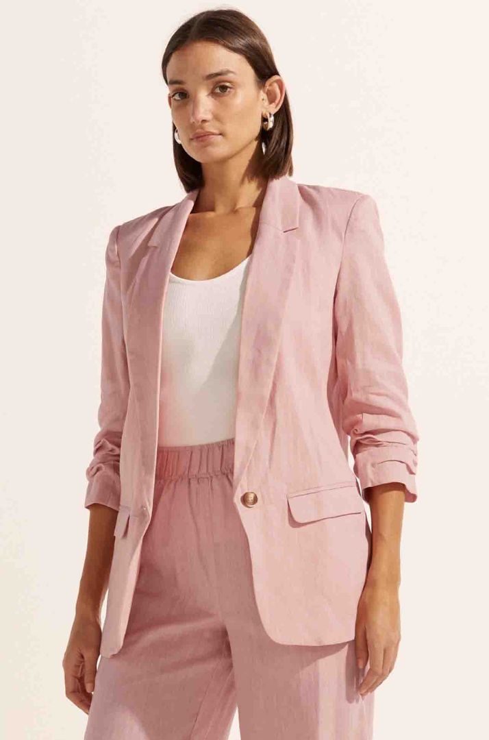 Zoe Kratzmann Pink Linen Blazer (12)